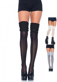 Leg Avenue 6906 Pointelle Over the Knee Scrunch Sock