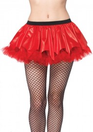 Leg Avenue 2657 Jupe Flamme Effet Mouillé rouge