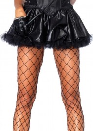 Leg Avenue 2655 Black Wet Look Petticoat Skirt