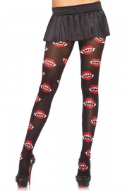 Leg Avenue 7930 Collant Opaque Imprimé Morsure de Vampire