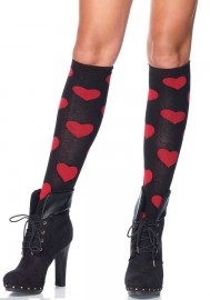 Leg Avenue 5602 Medias hasta la rodilla Love Sick Heart