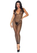 Leg Avenue 89035 Netz-Catsuit ohne Füße mit Lochmuster in Häkeloptik