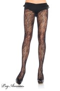 Leg Avenue 9608 Filigran Spitzen Strumpfhose schwarz