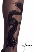 Leg Avenue 9910 Collant Brillant avec Tatouage