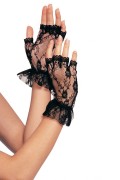 Leg Avenue G1205 Fingerlose Spitzen-Handschuhe mit Rüsche