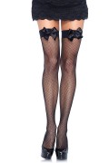 Leg Avenue 9018 Fishnet Thigh Highs with Bow