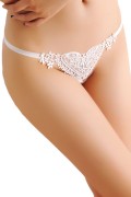 Dear-lover 75077 Sweet Lace Heart Pearl G-string One Size black white