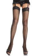 Leg Avenue 9023 Fishnet thigh highs with lace top